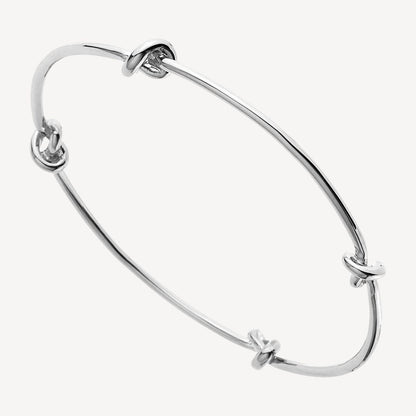 64mm Nature’s Knot Silver Bangle 1