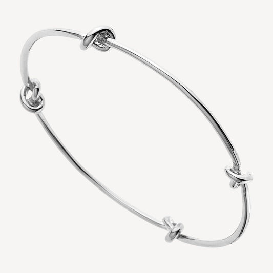 64mm Nature’s Knot Silver Bangle 1