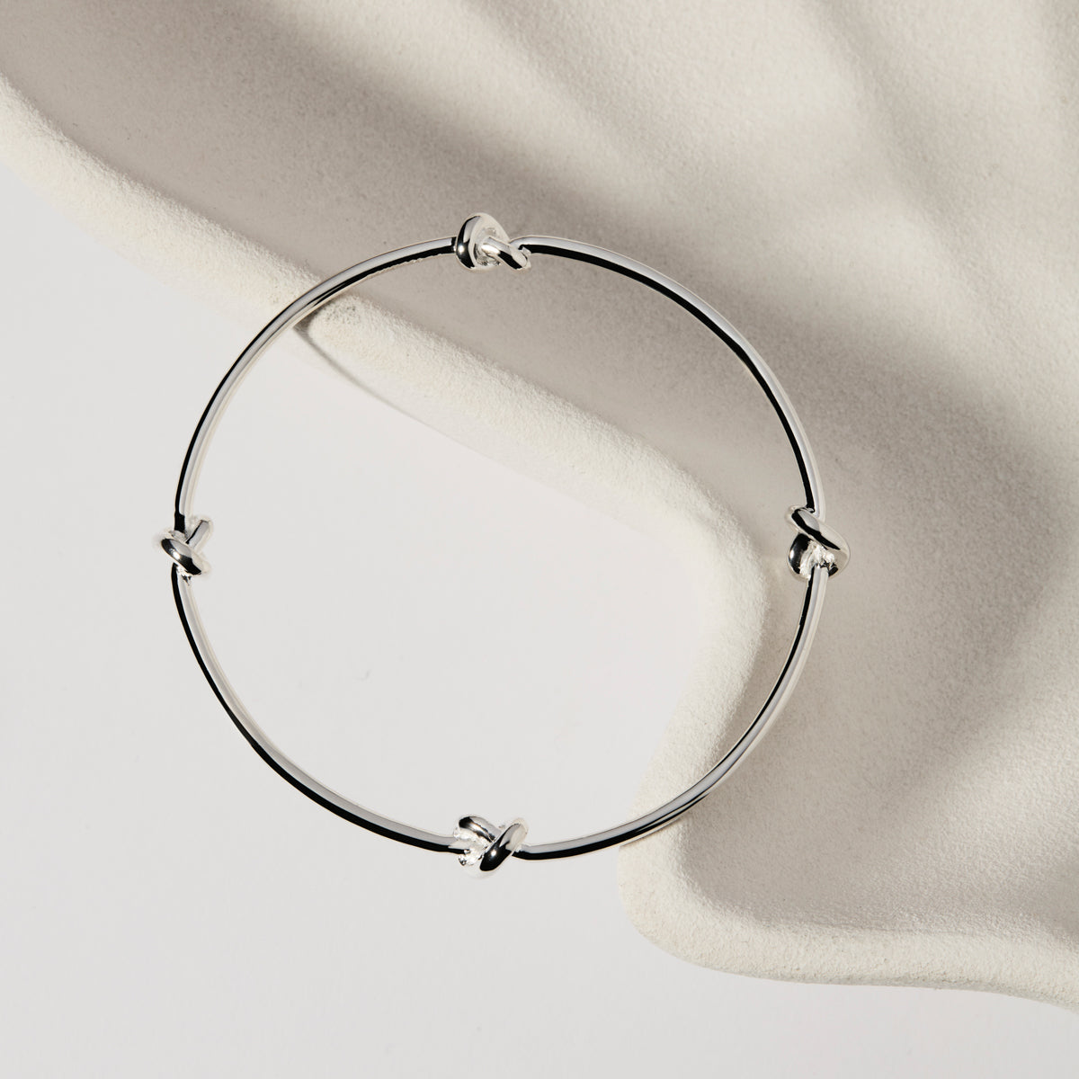 64mm Nature’s Knot Silver Bangle 3