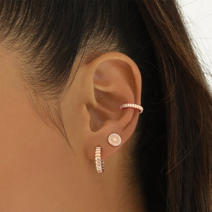 925 Sterling Silver Boston Ear Cuff Rose 2