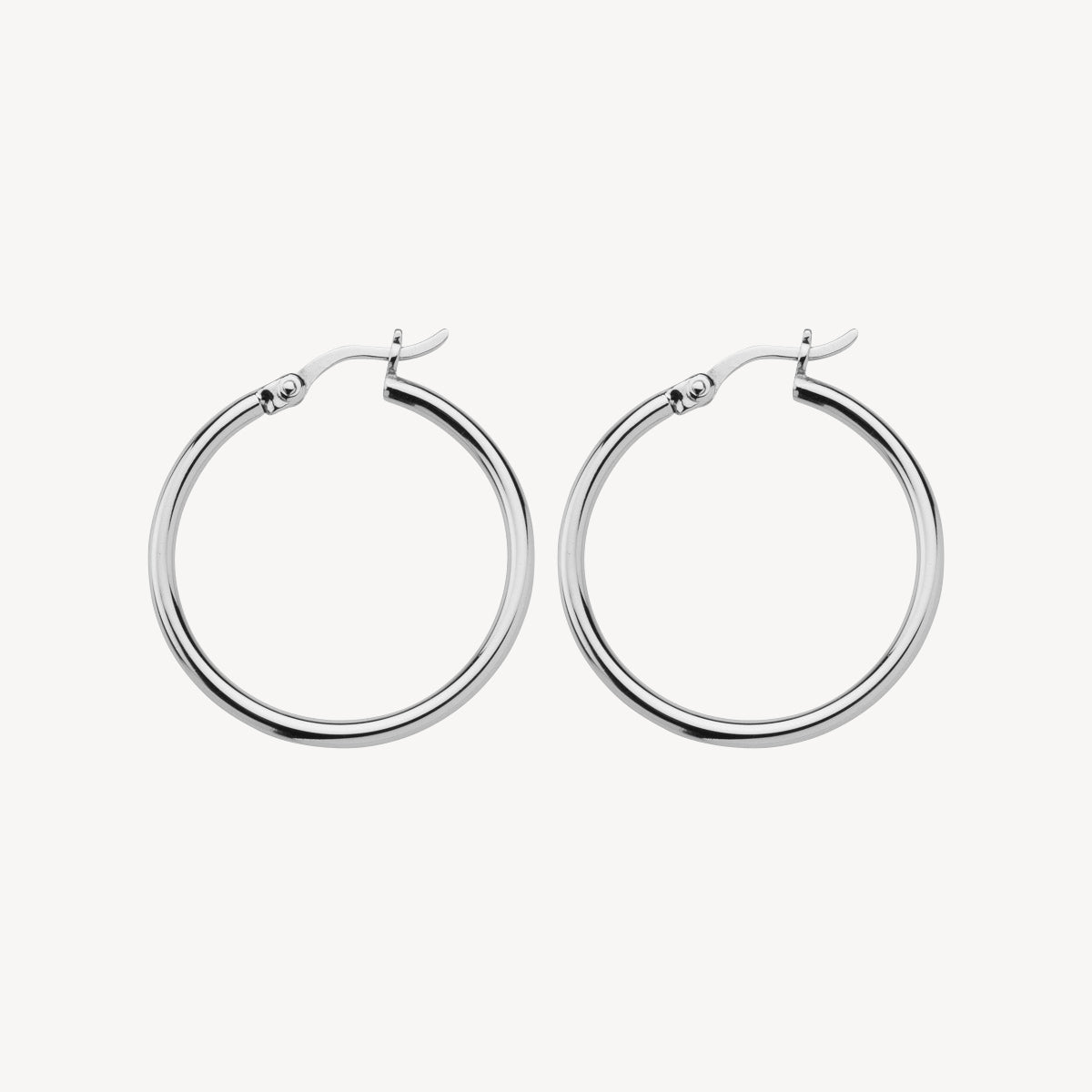 2mm Simple Hoop Silver Earring 5