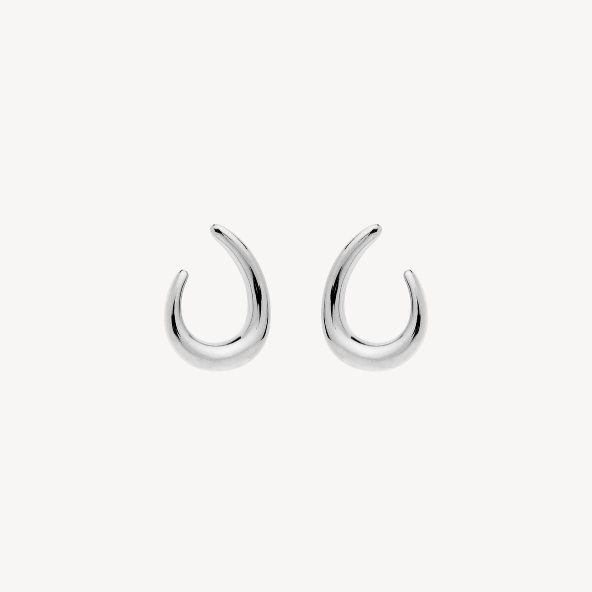 Baby Curl Stud Silver Earring 1