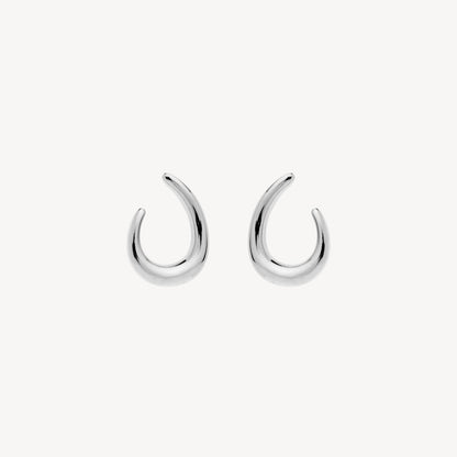 Baby Curl Stud Silver Earring 1