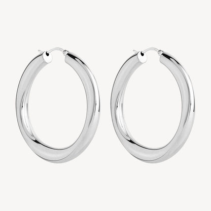 Dune Hoop Silver Earring 7