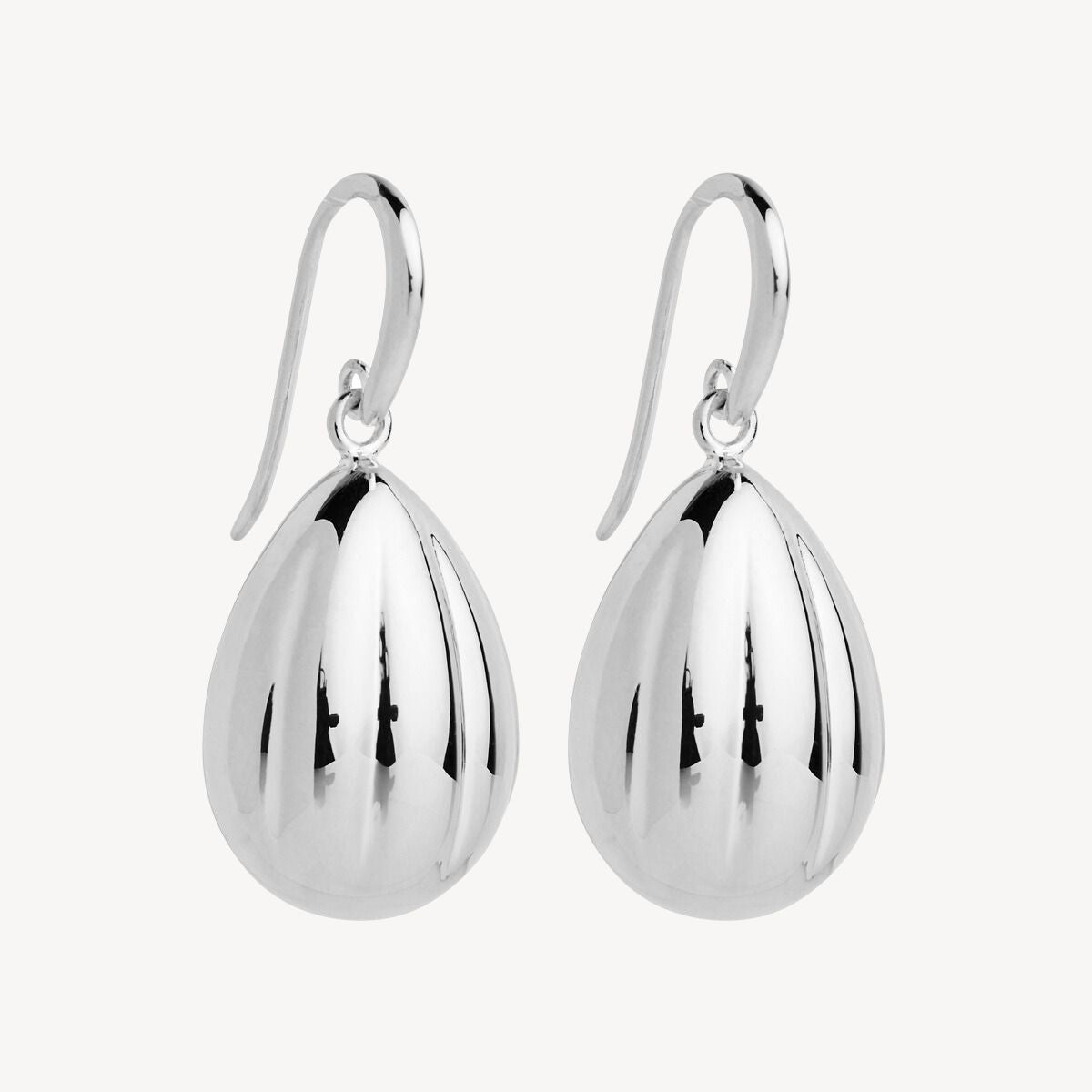 Cacao Drop Tear Shape Silver Earring 1