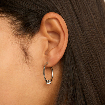 Nature’s Knot Hoop Silver Earring 3