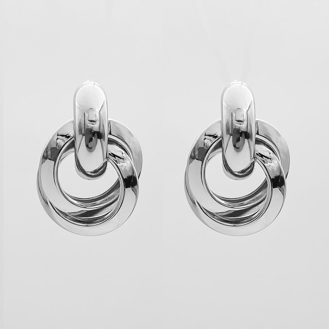 925 Sterling Silver Nadia Knot Knocker Earrings 3