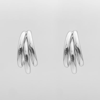 925 Sterling Silver Talia Triple Hoops 6