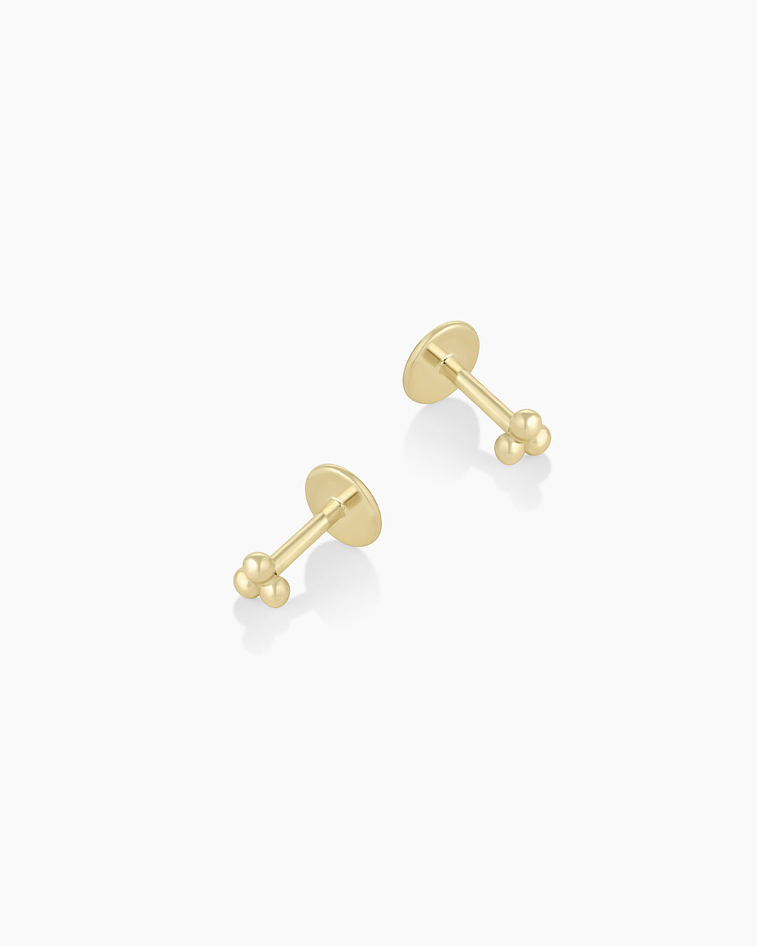 925 Sterling Silver Trio Flat Back Studs 3