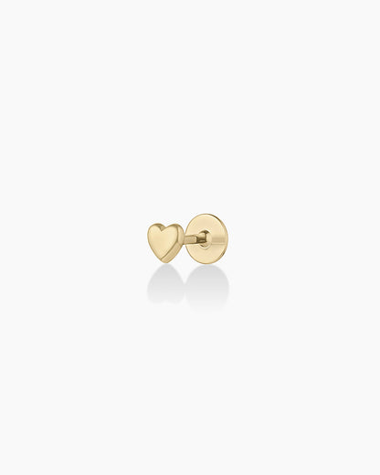 925 Sterling Silver Heart Flat Back Studs Earrings 5