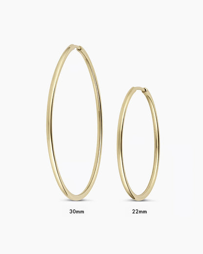 925 Sterling Silver Classic Hoops 15