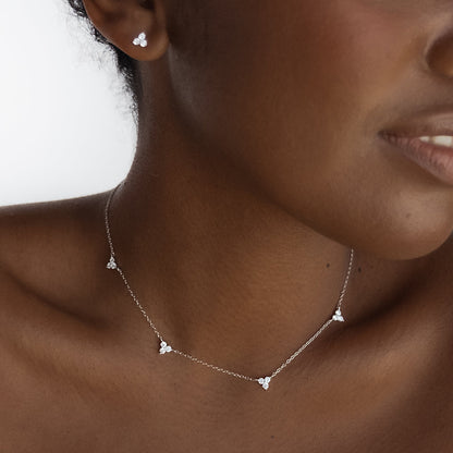 925 Sterling Silver Fleur Choker 2