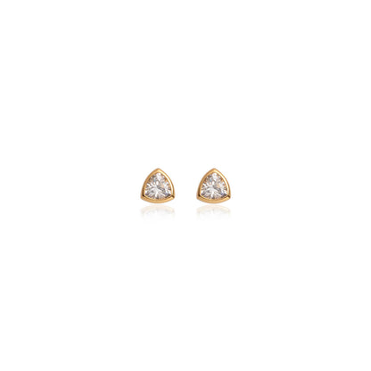 Sterling Silver Crystal Stud Earrings: Sparkling Simplicity 1