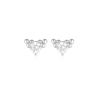 925 Sterling Silver Harry Cubic Zirconia Earrings 1