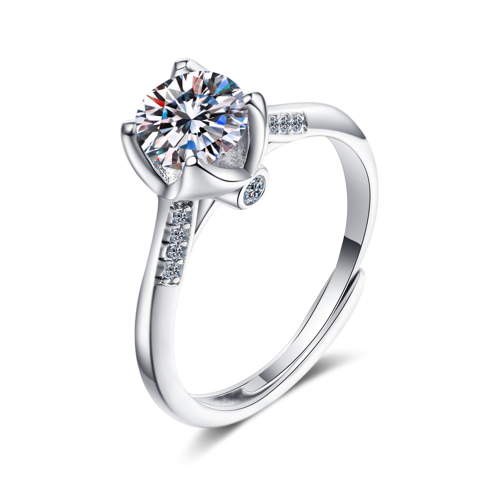 925 Silver Sterling Classic Round Cut CZ Ring 1