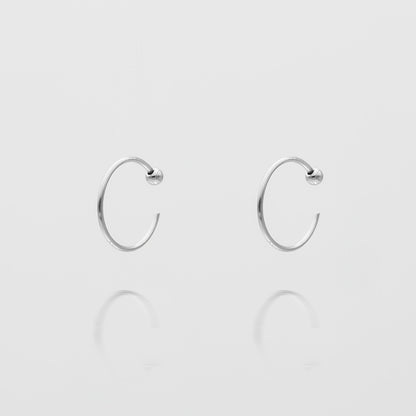 925 Sterling Silver Lara Half Hoop Earrings 2