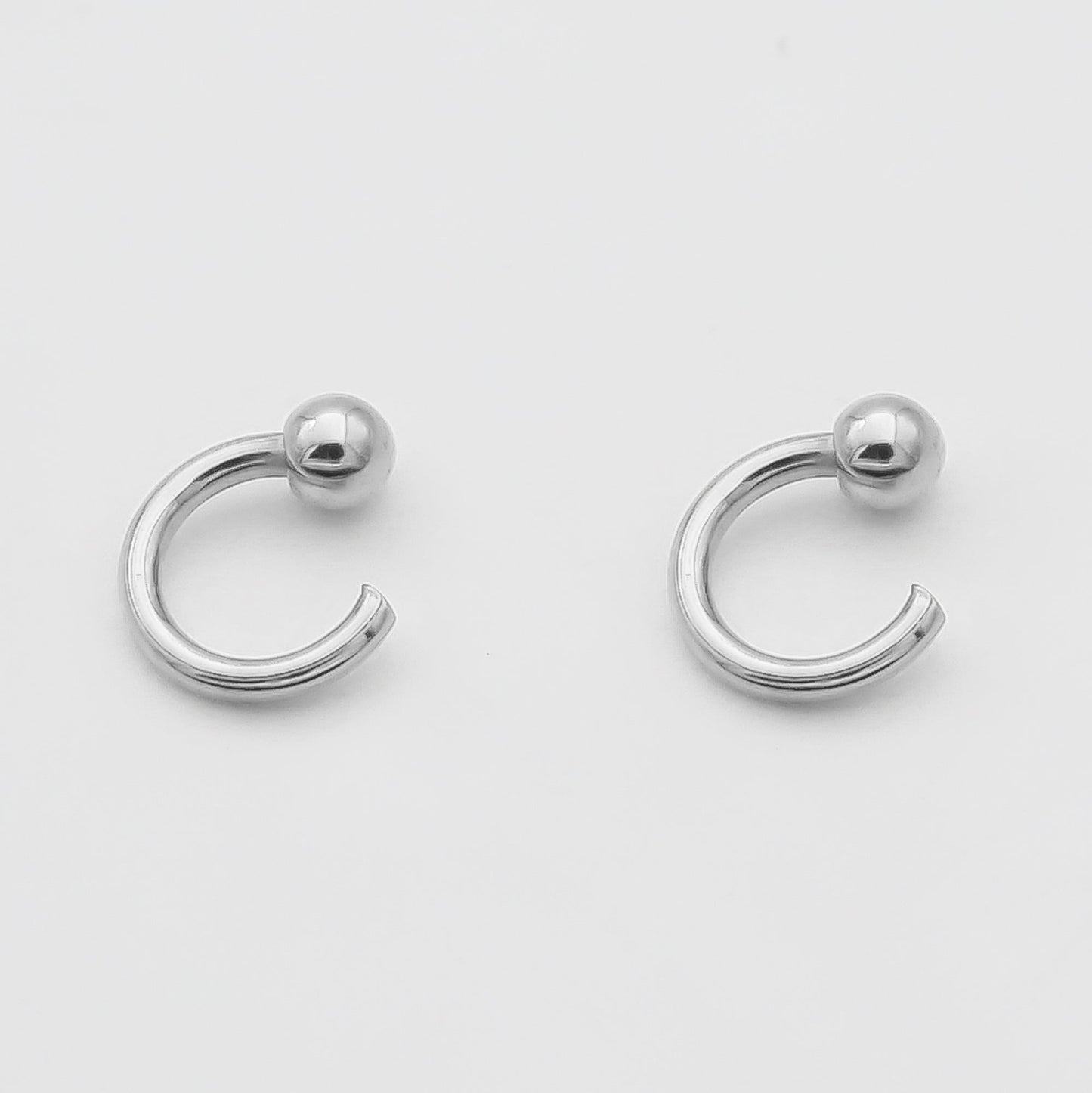 925 Sterling Silver Lara Half Hoop Earrings 6