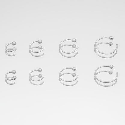 925 Sterling Silver Lara Half Hoop Earrings 5