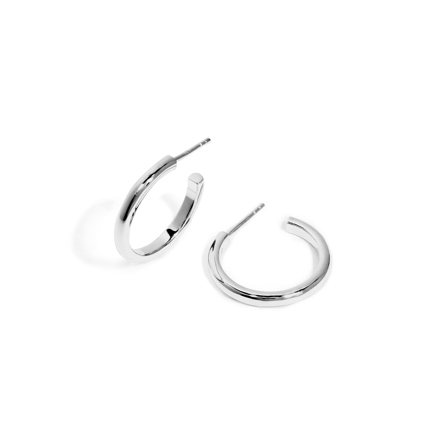 Sterling Silver Classic Hoop Earrings 1