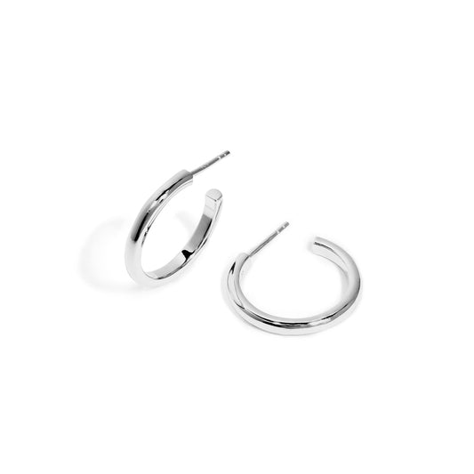 Sterling Silver Classic Hoop Earrings 1