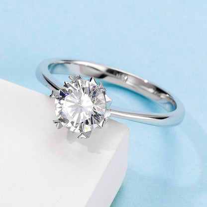 925 Sterling Silver Classic Round Cut CZ Solitaire Ring 3