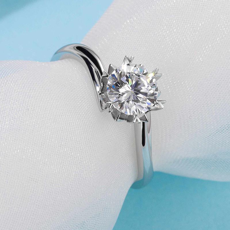 925 Sterling Silver Classic Round Cut CZ Solitaire Ring 4