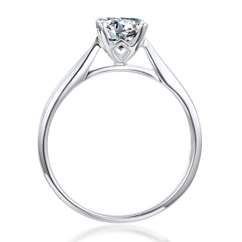 925 Sterling Silver Classic Round CZ Solitaire Ring 3