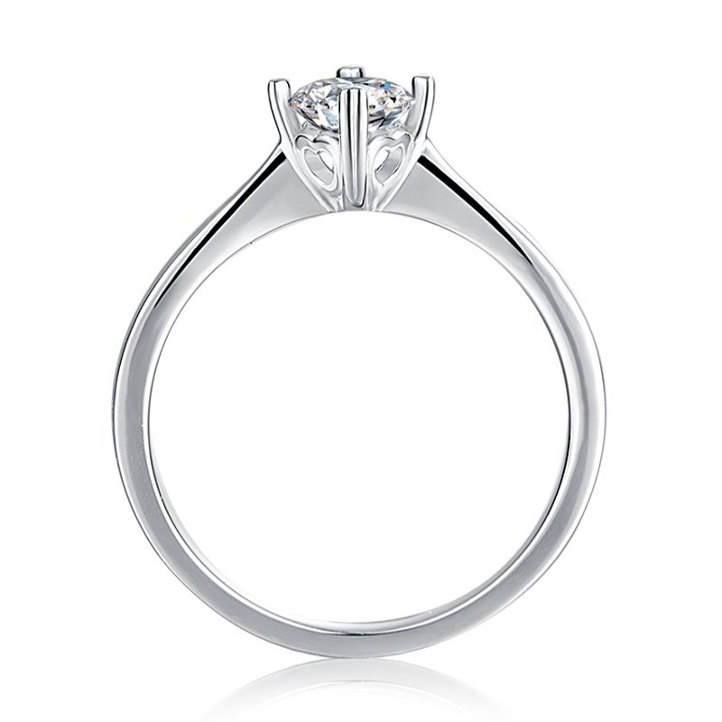 925 Sterling Silver Solitaire Round Cut CZ Ring 3