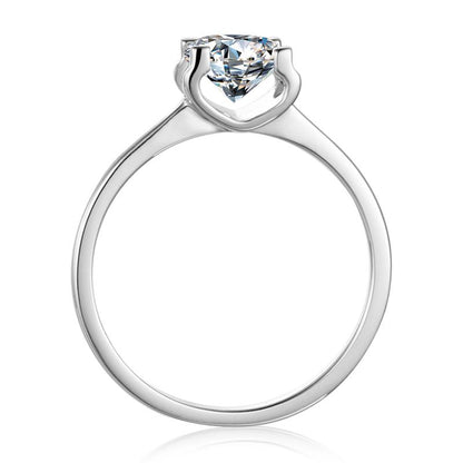 925 Sterling Silver Classic Round Cut CZ Solitaire Ring 3