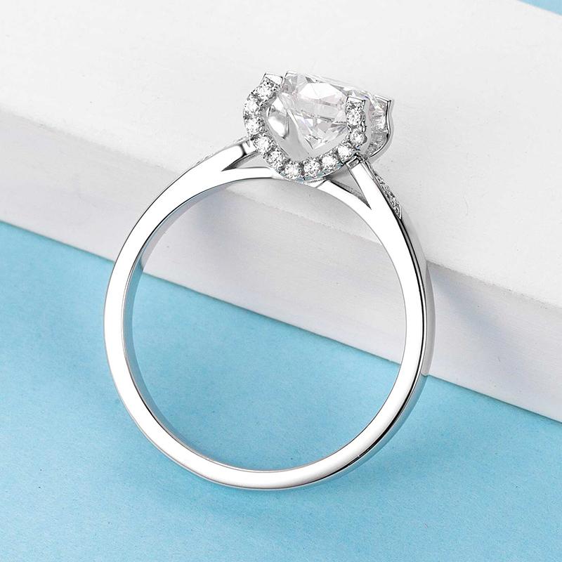 925 Sterling Silver Classic Round Cut CZ Micro Setting Solitaire Ring 6