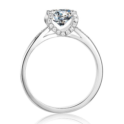 925 Sterling Silver Classic Round Cut CZ Micro Setting Solitaire Ring 3