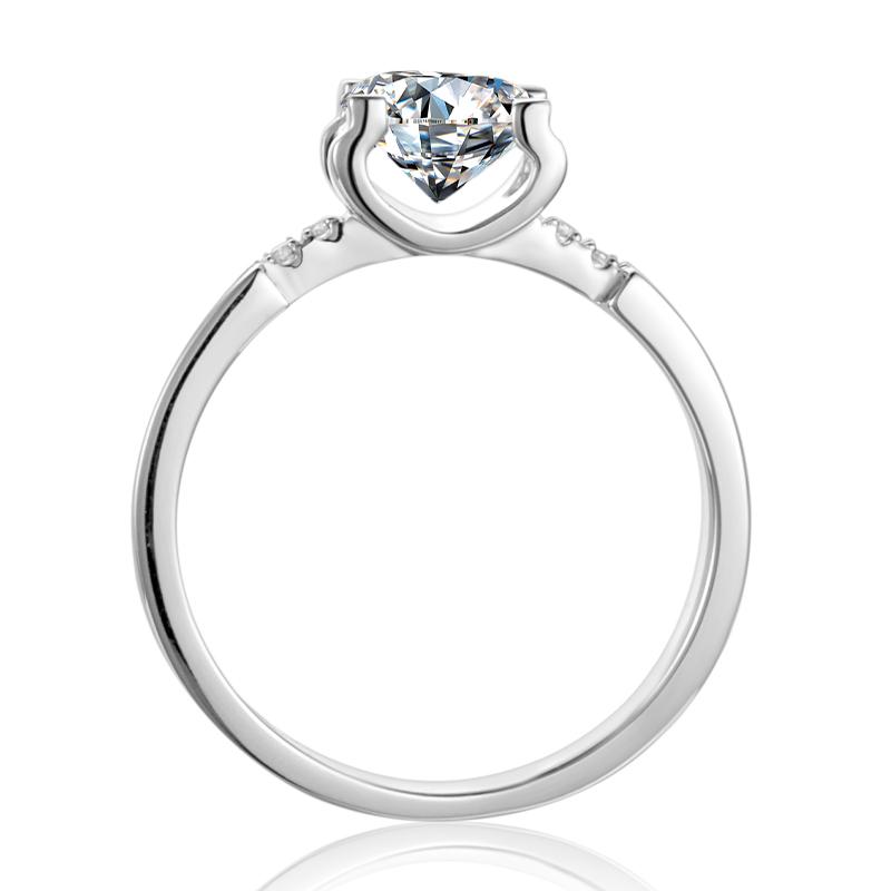 925 Silver Sterling Classic Round Cut CZ Micro Setting Solitaire Rings 3