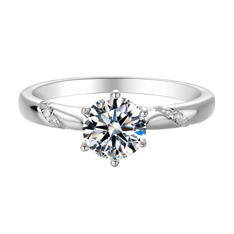 925 Sterling Silver  Classic Round Cut CZ Fashion Solitaire Ring 2