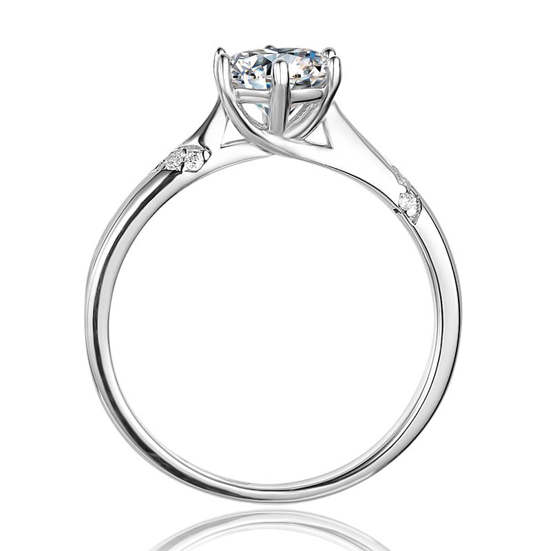 925 Sterling Silver  Classic Round Cut CZ Fashion Solitaire Ring 3