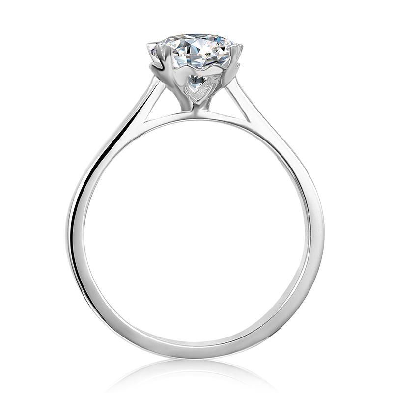 925 Sterling Silver Classic Round Cut CZ Love Solitaire Rings 3