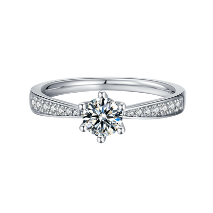 925 Sterling Silver Round Cut CZ Ring 2