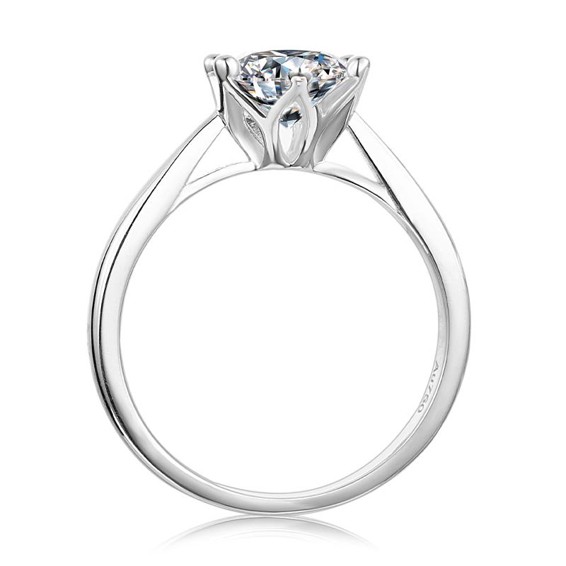 925 Sterling Silver  Classic Round Cut CZ Diamond Crown Solitaire Rings 3