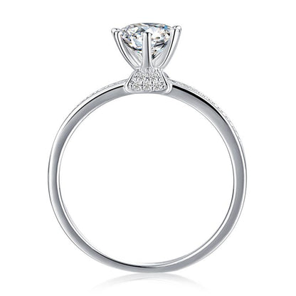 925 Sterling Silver Classic Round Cut CZ Solitaire Rings 3