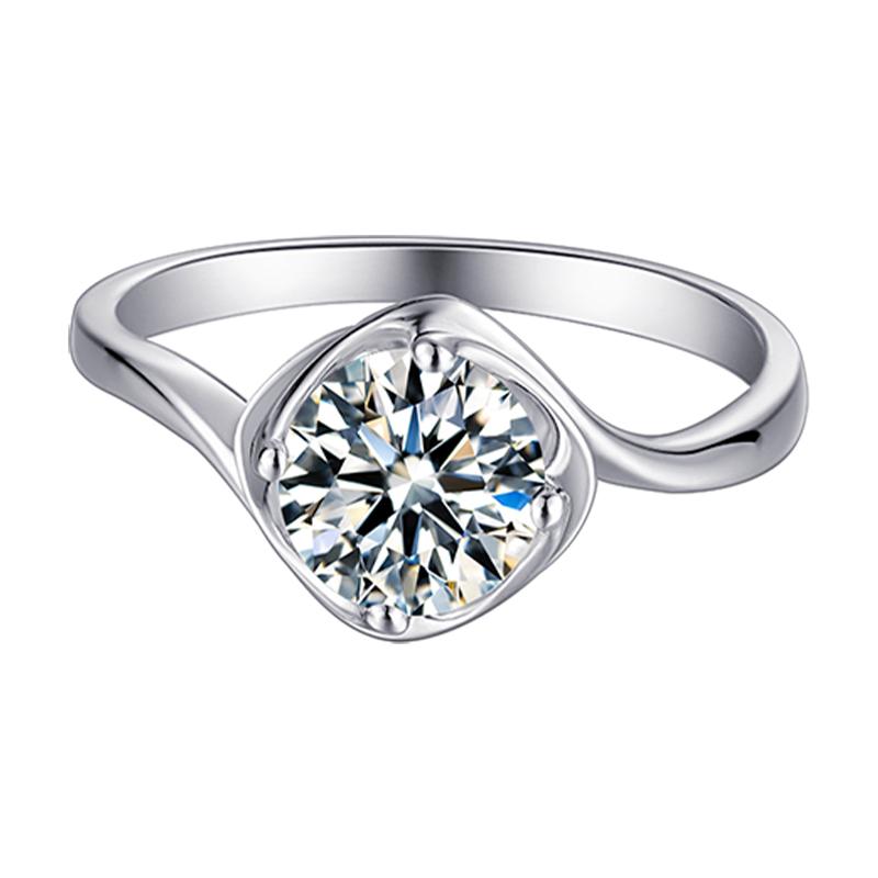 925 Sterling Silver Classic Round Cut CZ Bud Solitaire Rings 3