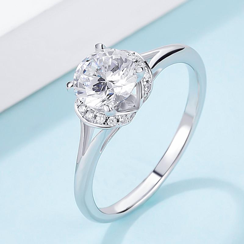 925 Sterling Silver Classic Round Cut CZ Beloved Solitaire Rings 4