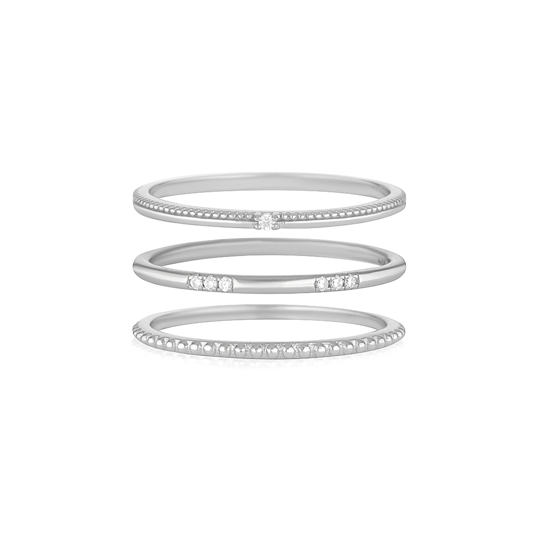 925 Sterling Silver Melitta Ring Set 1