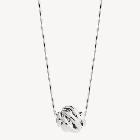 18 Inch Nest Shape Silver Necklace 1