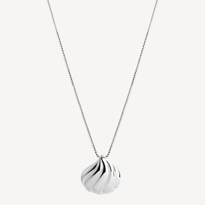 18 Inch Murmur Droplet Inspired Pendant Round Box Chain Silver Plated Necklace 1