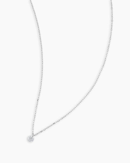 925 Sterling Silver Floating Diamond Necklace 7