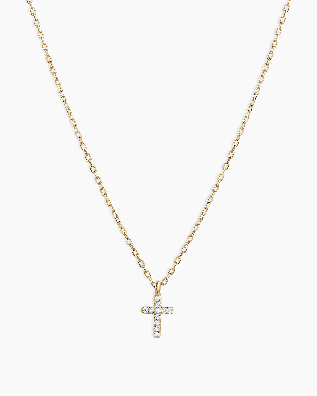 925 Sterling Silver Diamond Cross Necklace 1