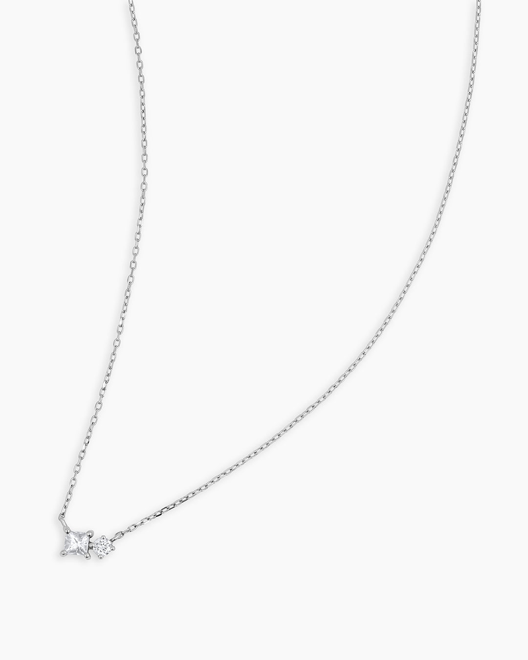 925 Sterling Silver Diamond and White Sapphire Necklace 8