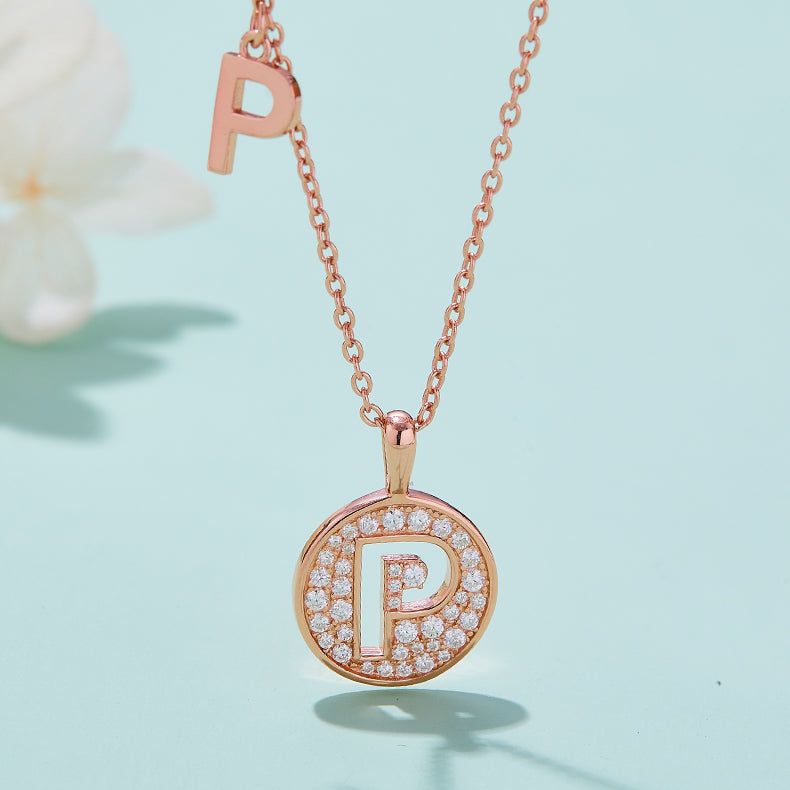 925 Sterling Silver A-Z Letter Necklace 18