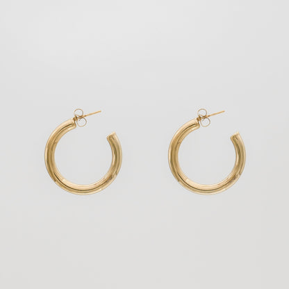 925 Sterling Silver Tia Classic Hoop Earrings 1