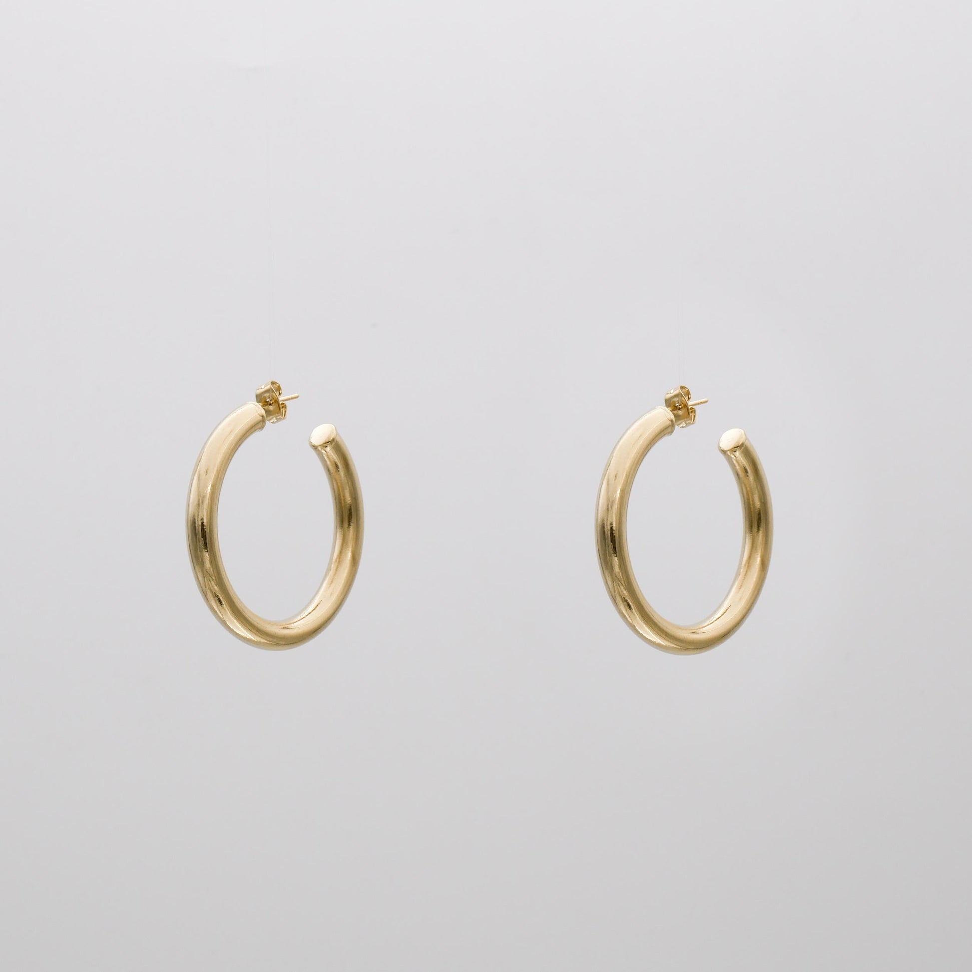 925 Sterling Silver Tia Classic Hoop Earrings 2