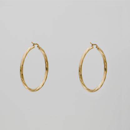 925 Sterling Silver Sara Gold Hoops 6